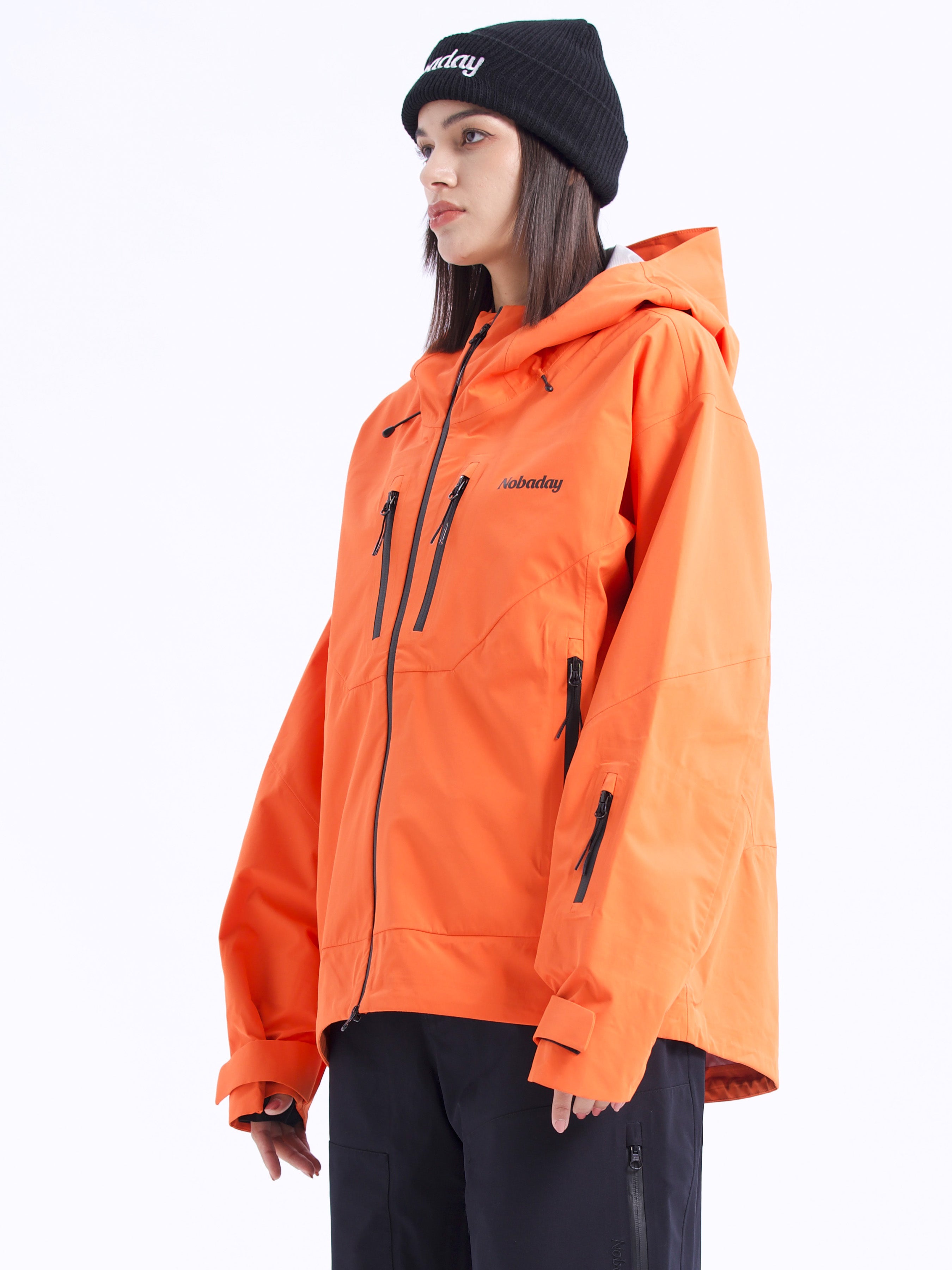 Women's MaxExtreme Pro Zip-up 3L Orange Snow Jacket