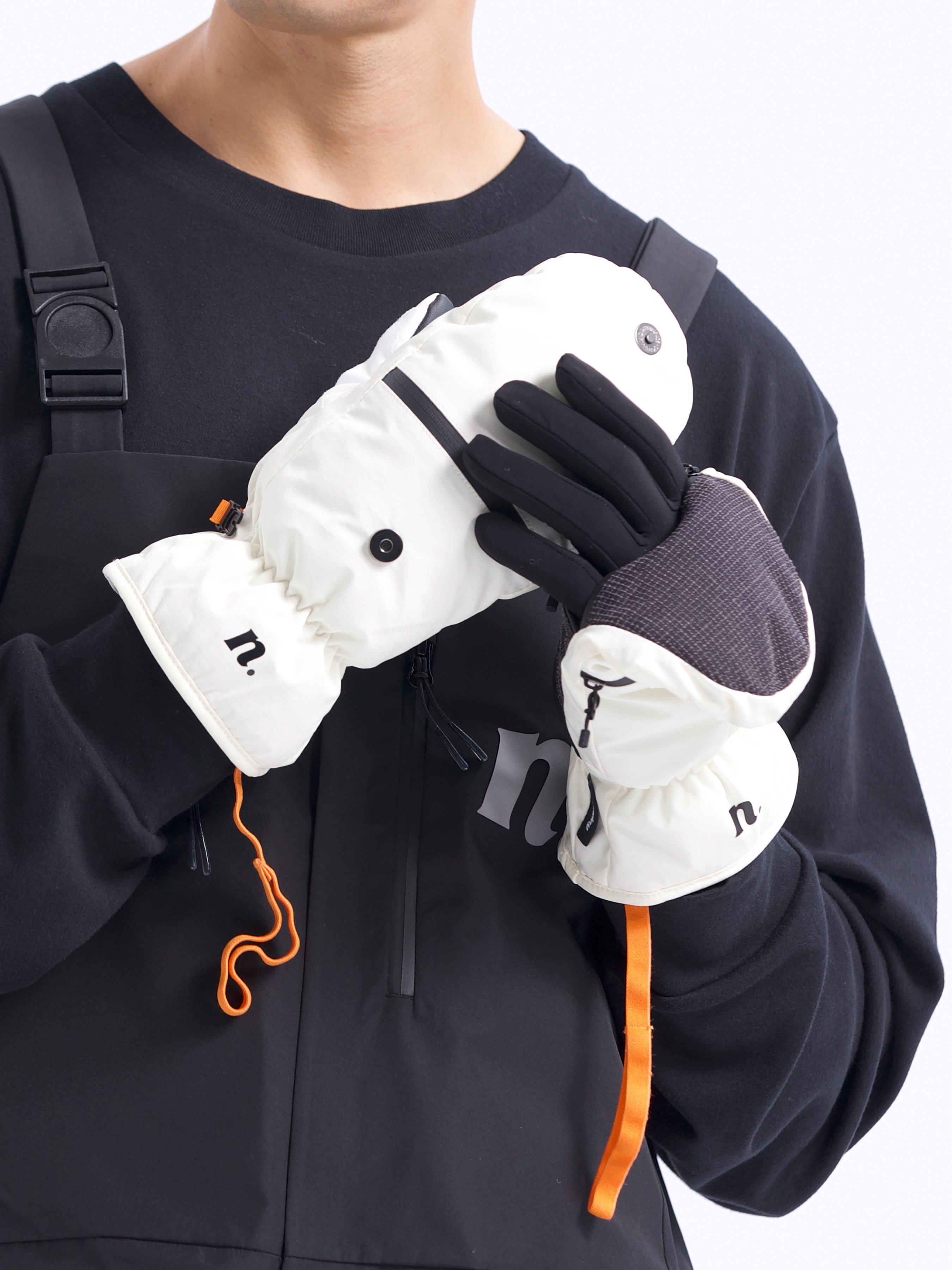 Men's High-Five Mittens White