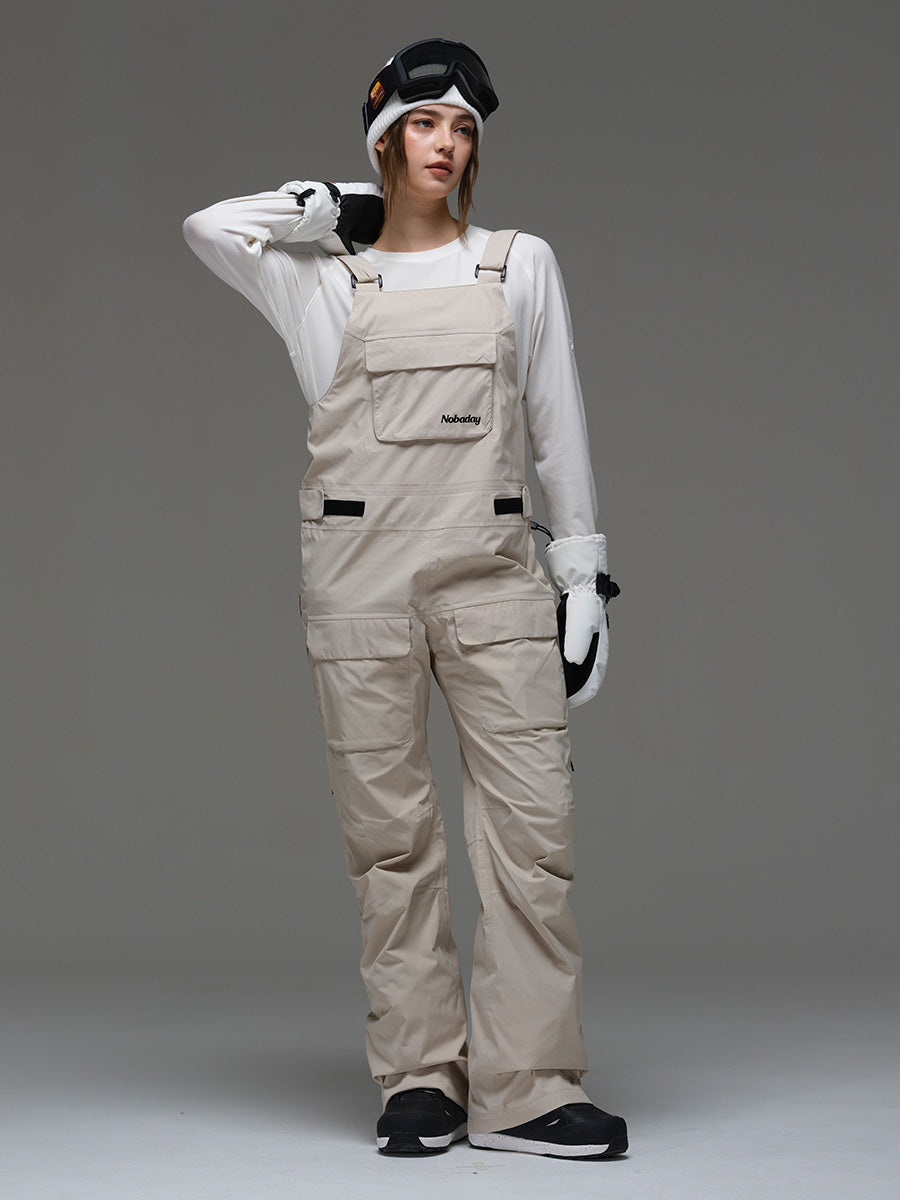 Women’s Pure Free Snow Bib Pants Beige