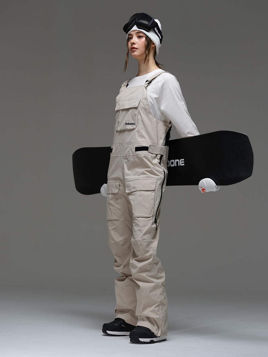 Women’s Pure Free Snow Bib Pants Beige