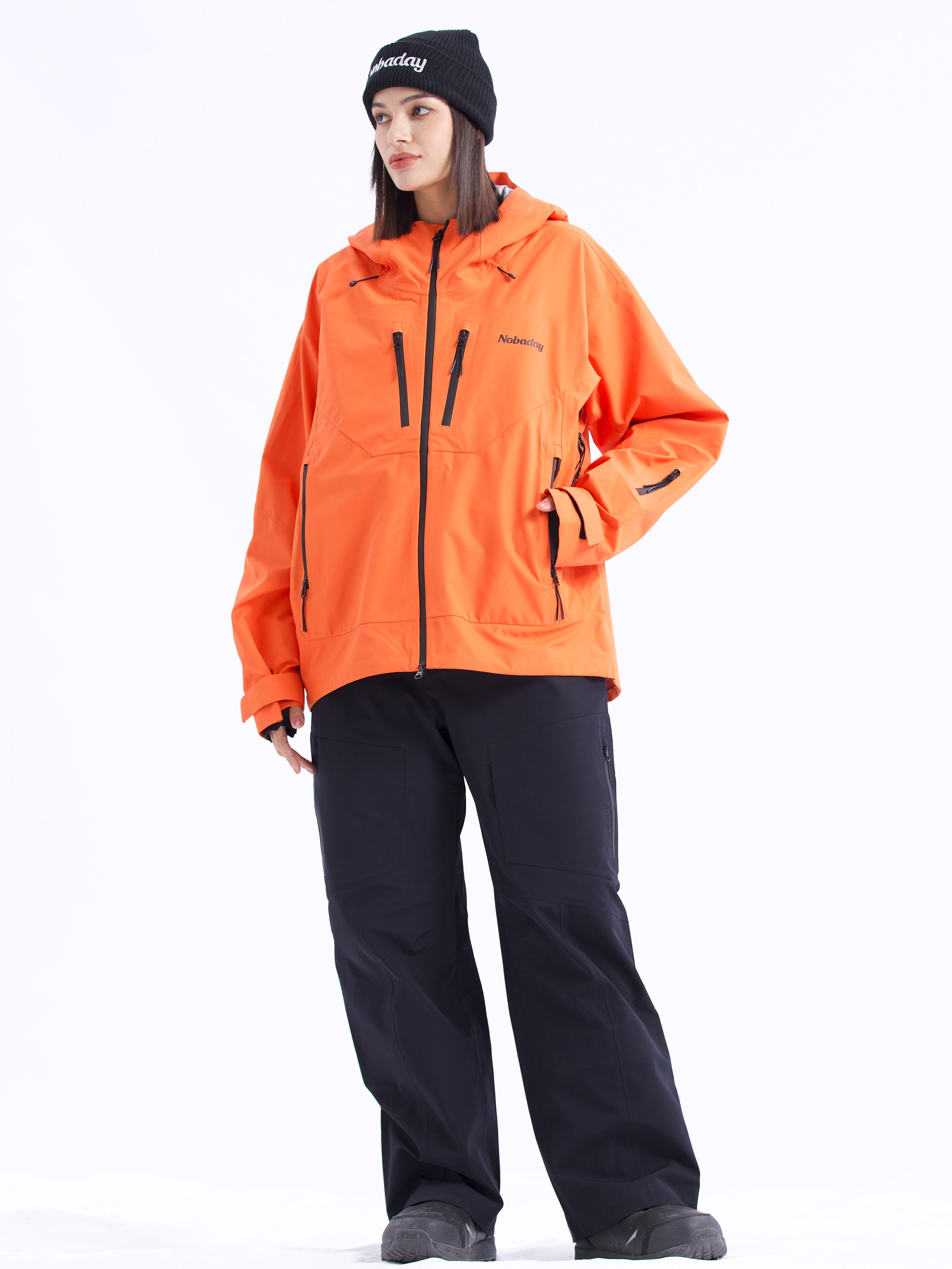 Women's MaxExtreme Pro Zip-up 3L Orange Snow Jacket