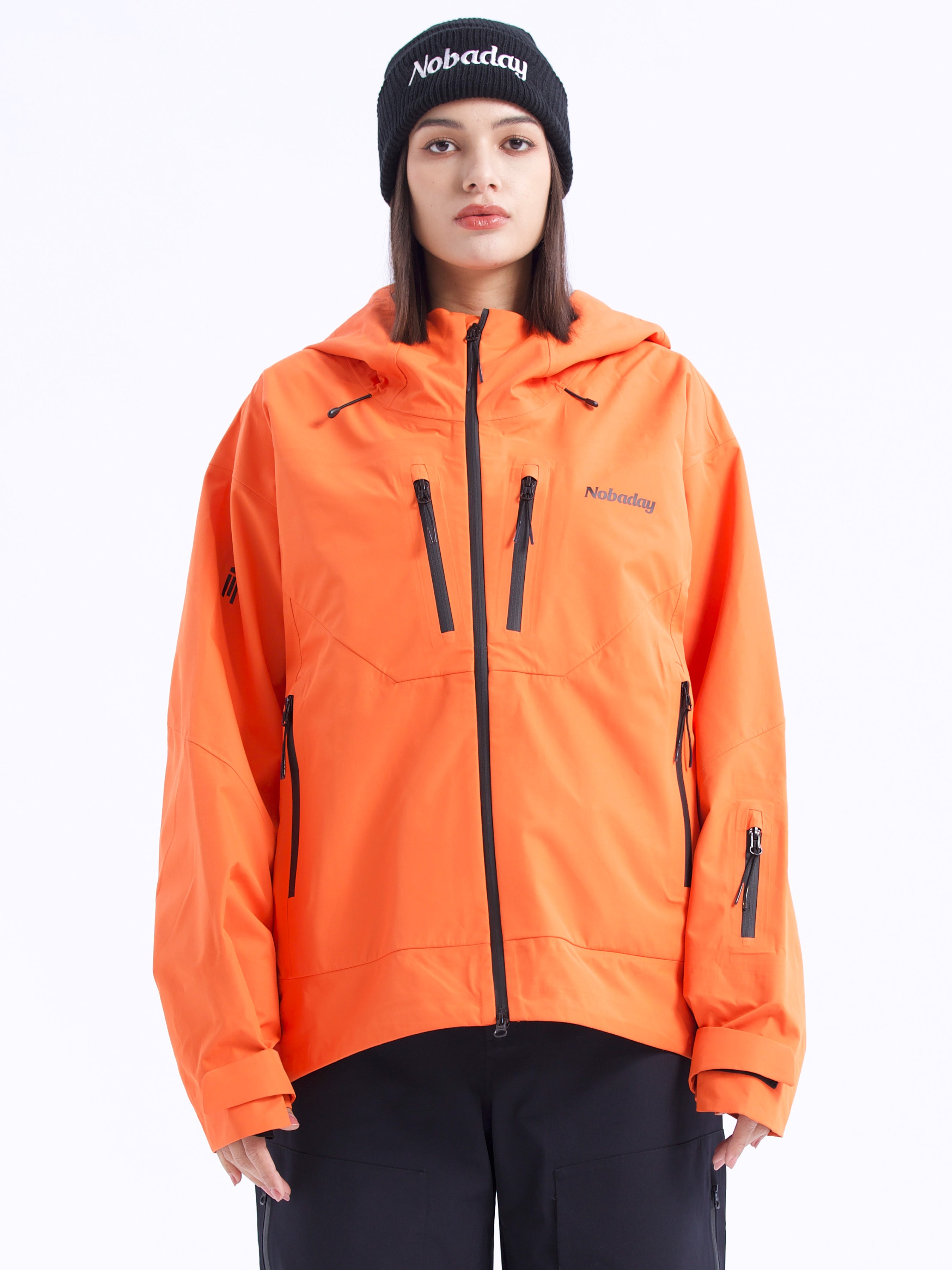 Women's MaxExtreme Pro Zip-up 3L Orange Snow Jacket