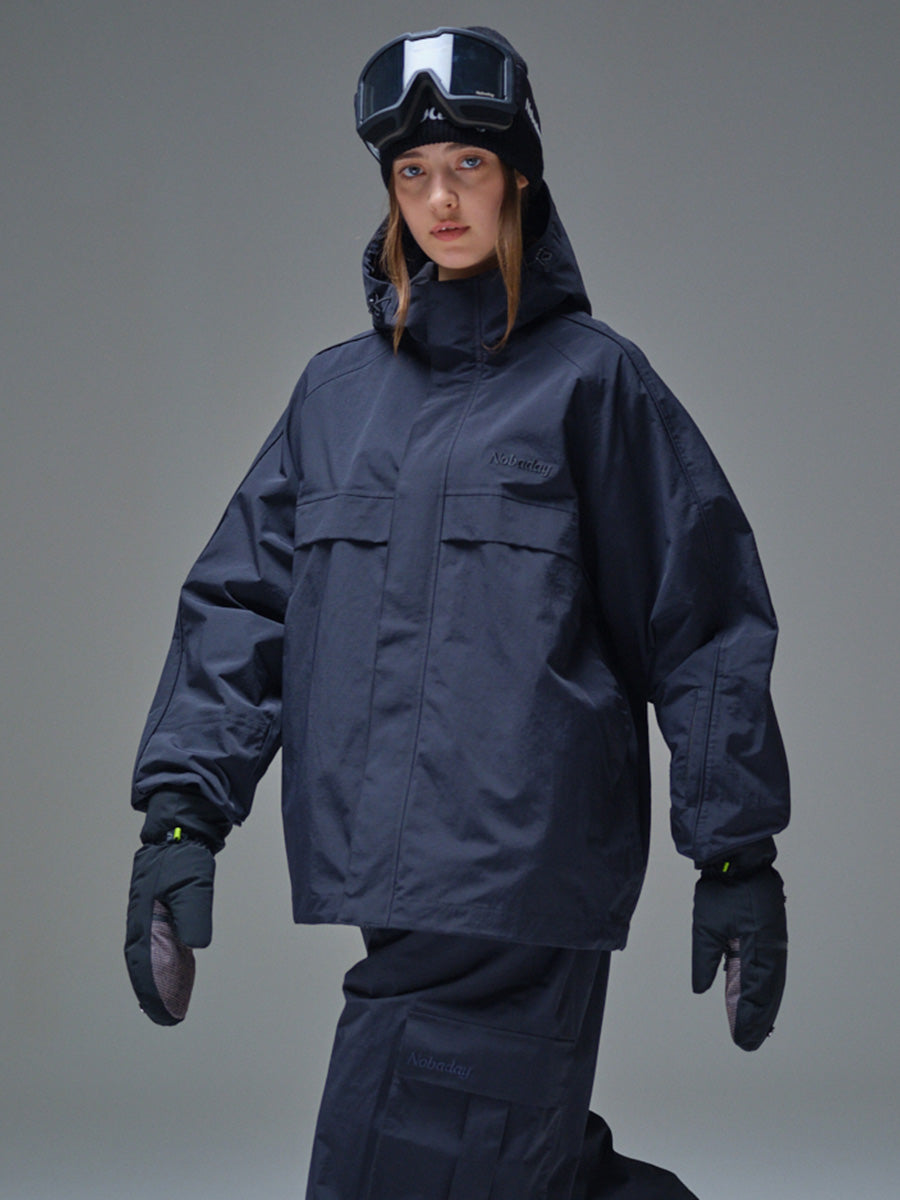 Women's Pure Free Cargo Snow Jacket Black