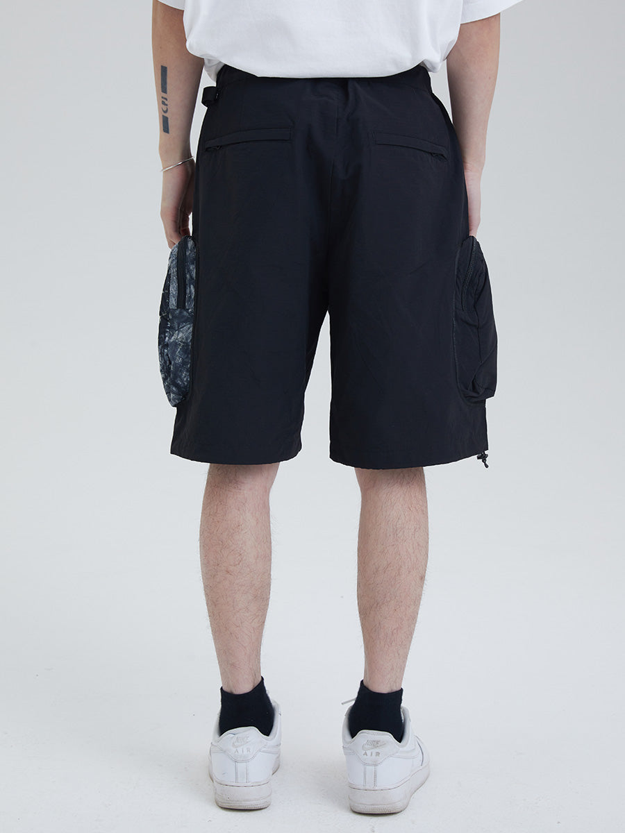 Tie-Dye Nylon Cargo Shorts