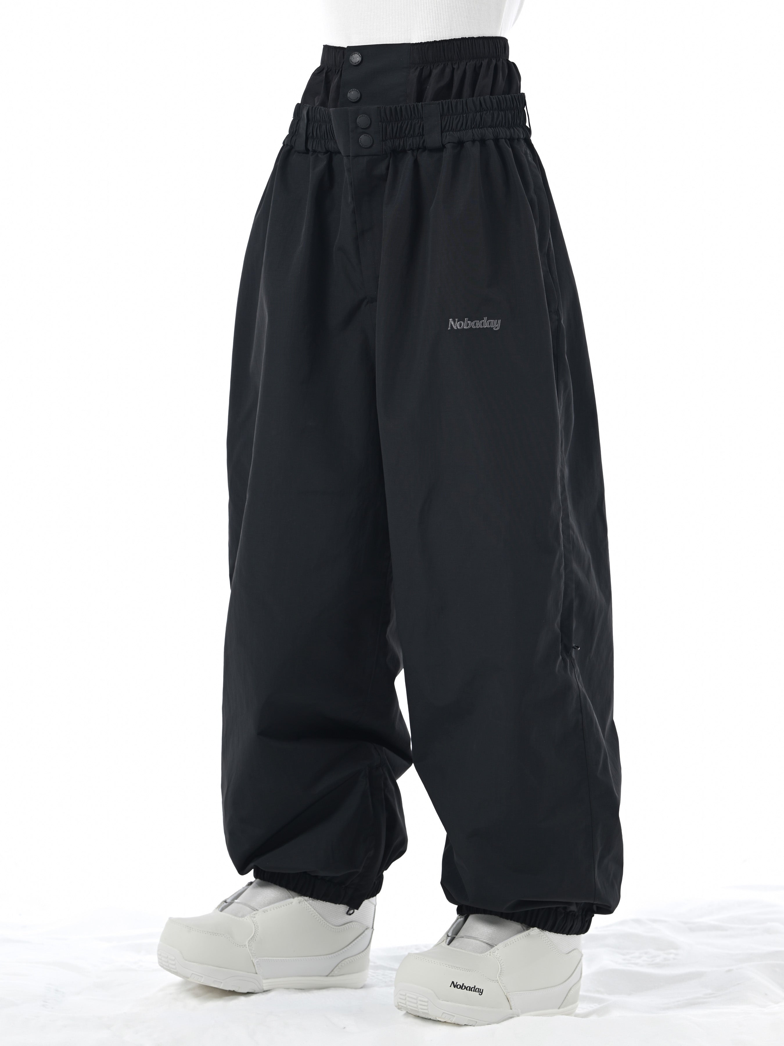 Nobaday Pure Free Baggy Snow Pants Black