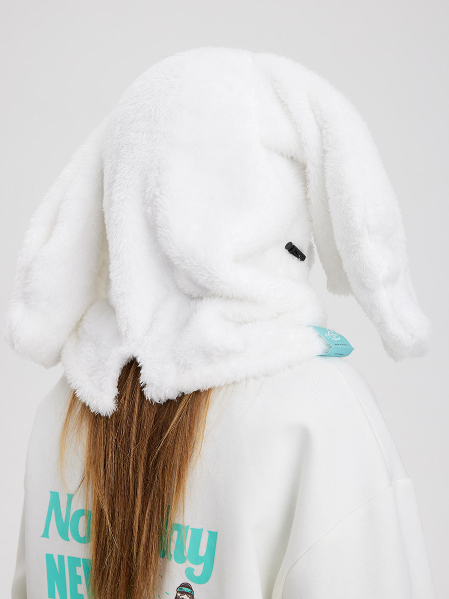 Nobaday Pink Rabbit Ear Winter Outdoor Hood
