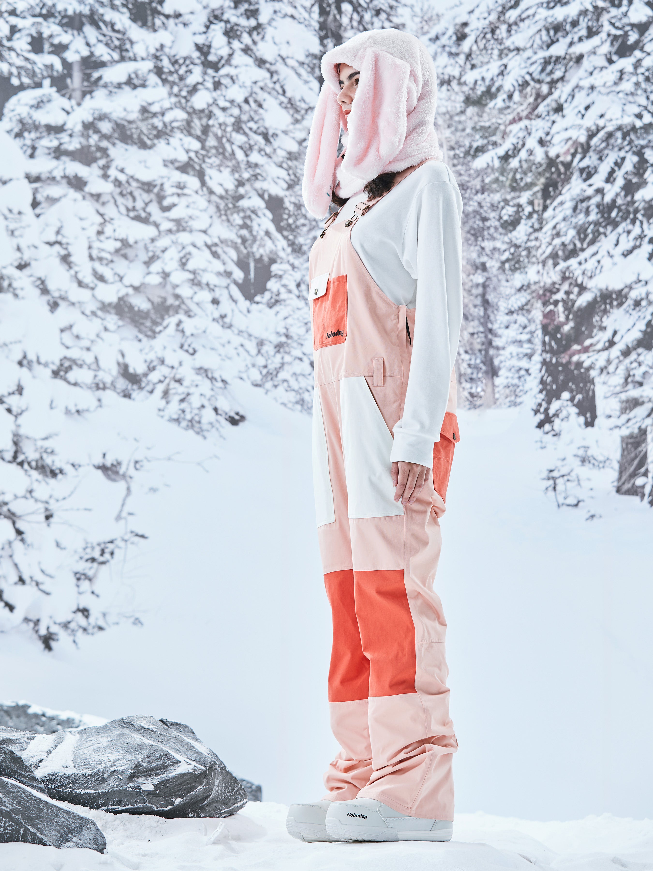 Women's Juicy Candy Snow Bib Pants White