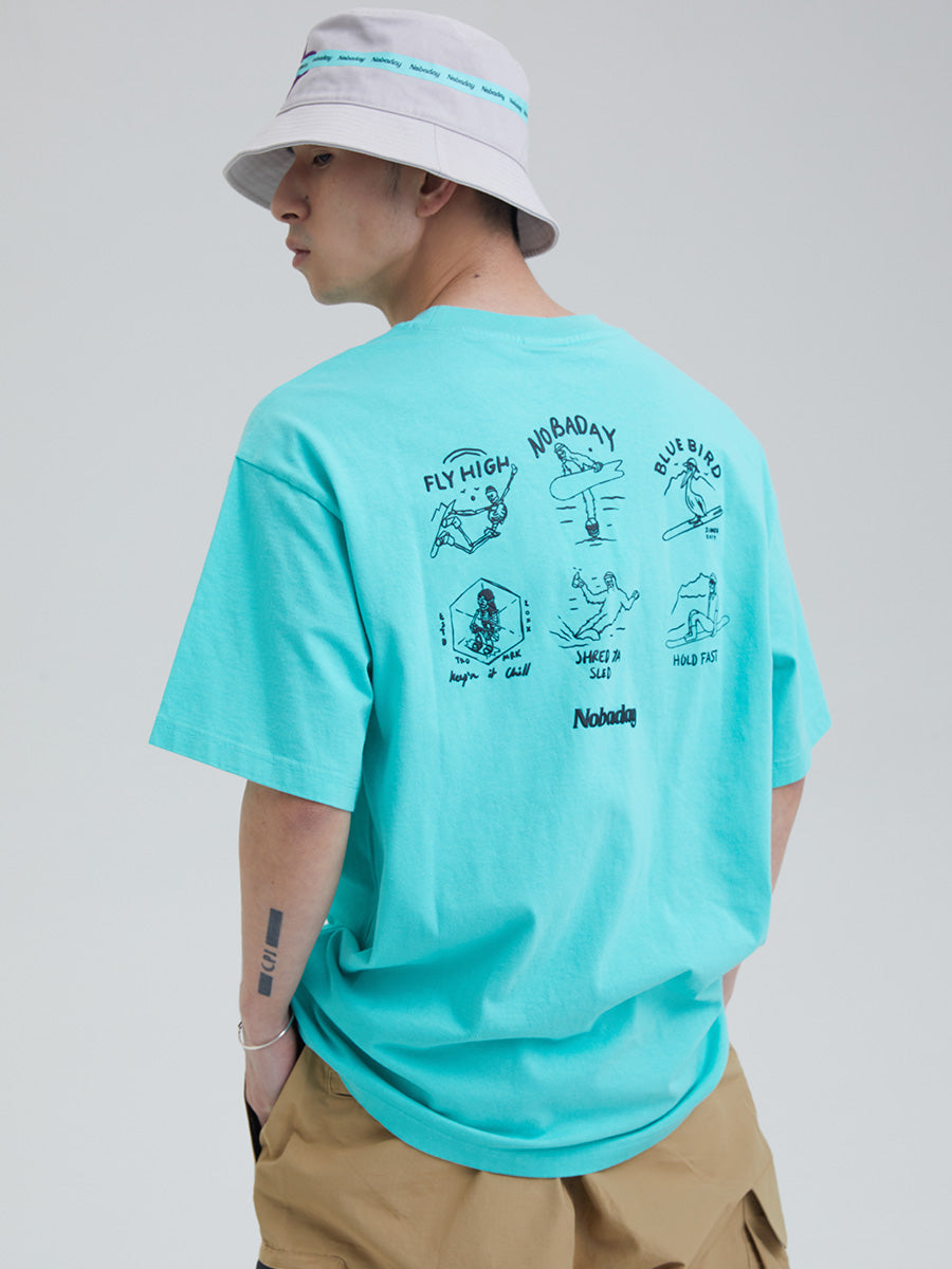 NOBADAY SKELETONBOARD SHORT SLEEVE T-SHIRT