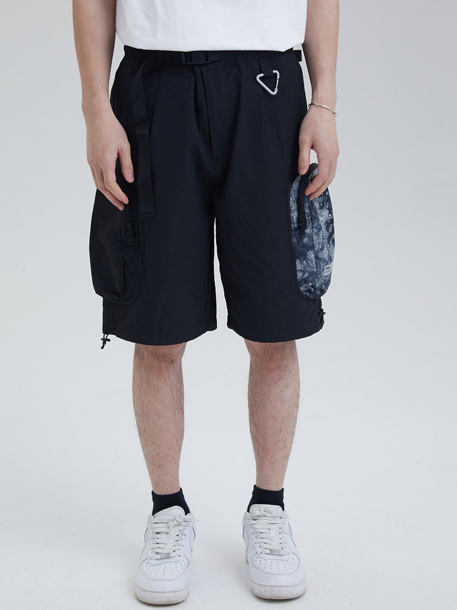 Tie-Dye Nylon Cargo Shorts