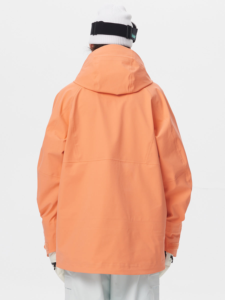 Men's ArcticStorm Freeride Orange Zip-up 3L Snow Jacket