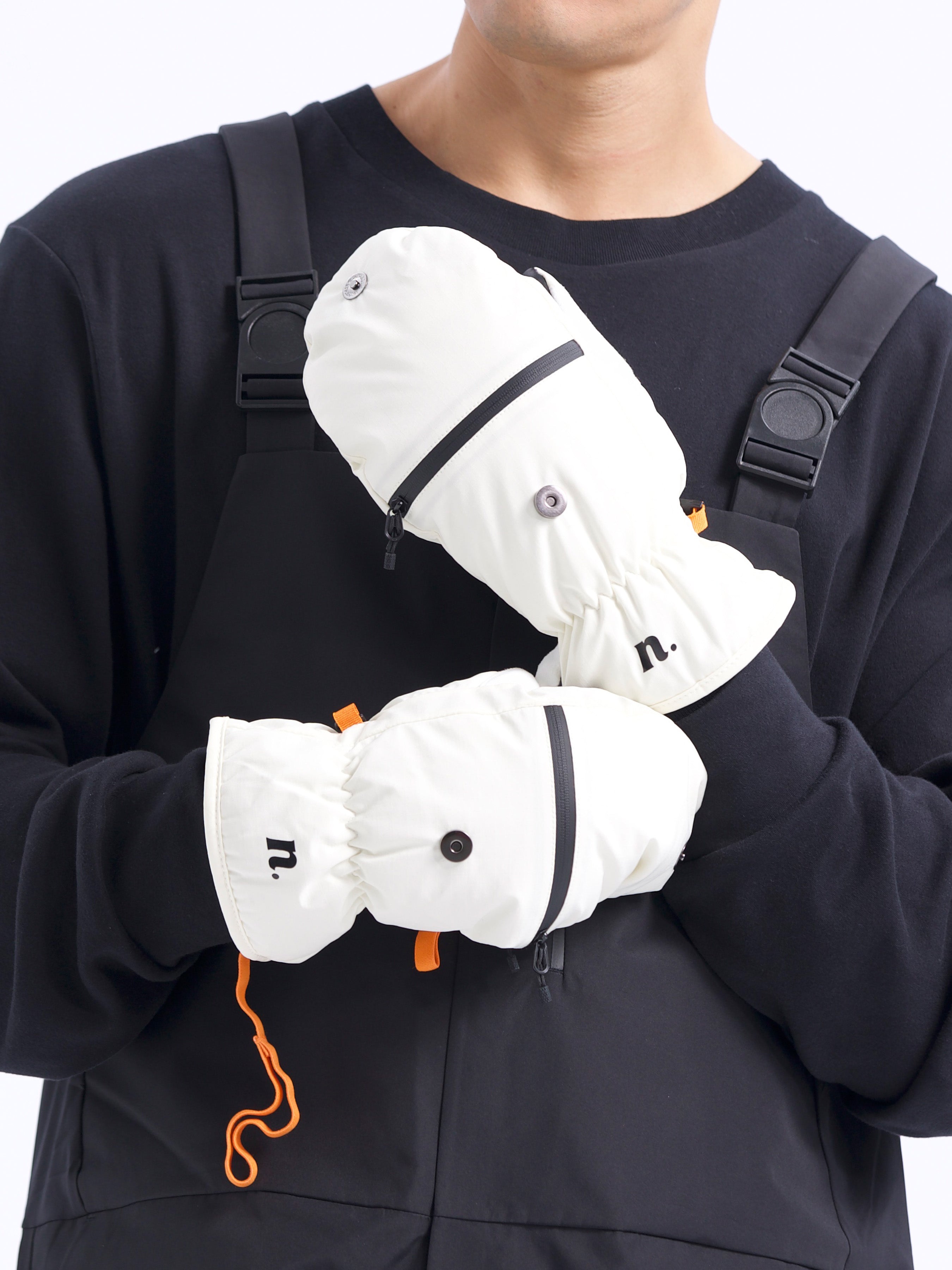 Men's High-Five Mittens White
