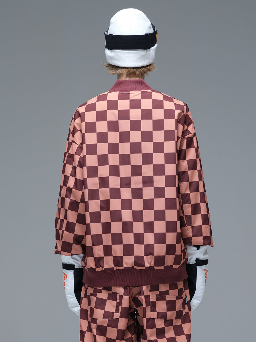 Women's Baseball Insulated Snow Jacket Plaid