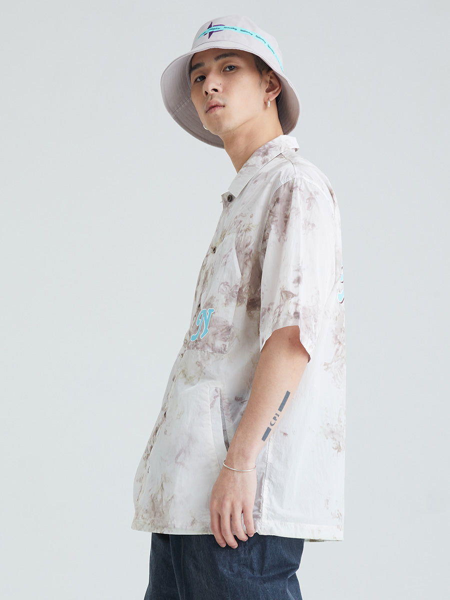 Nobaday DETACHABLE TIE DYED LONG SLEEVE SHIRT