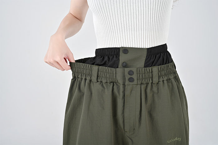 High-Waist Elastic Construction