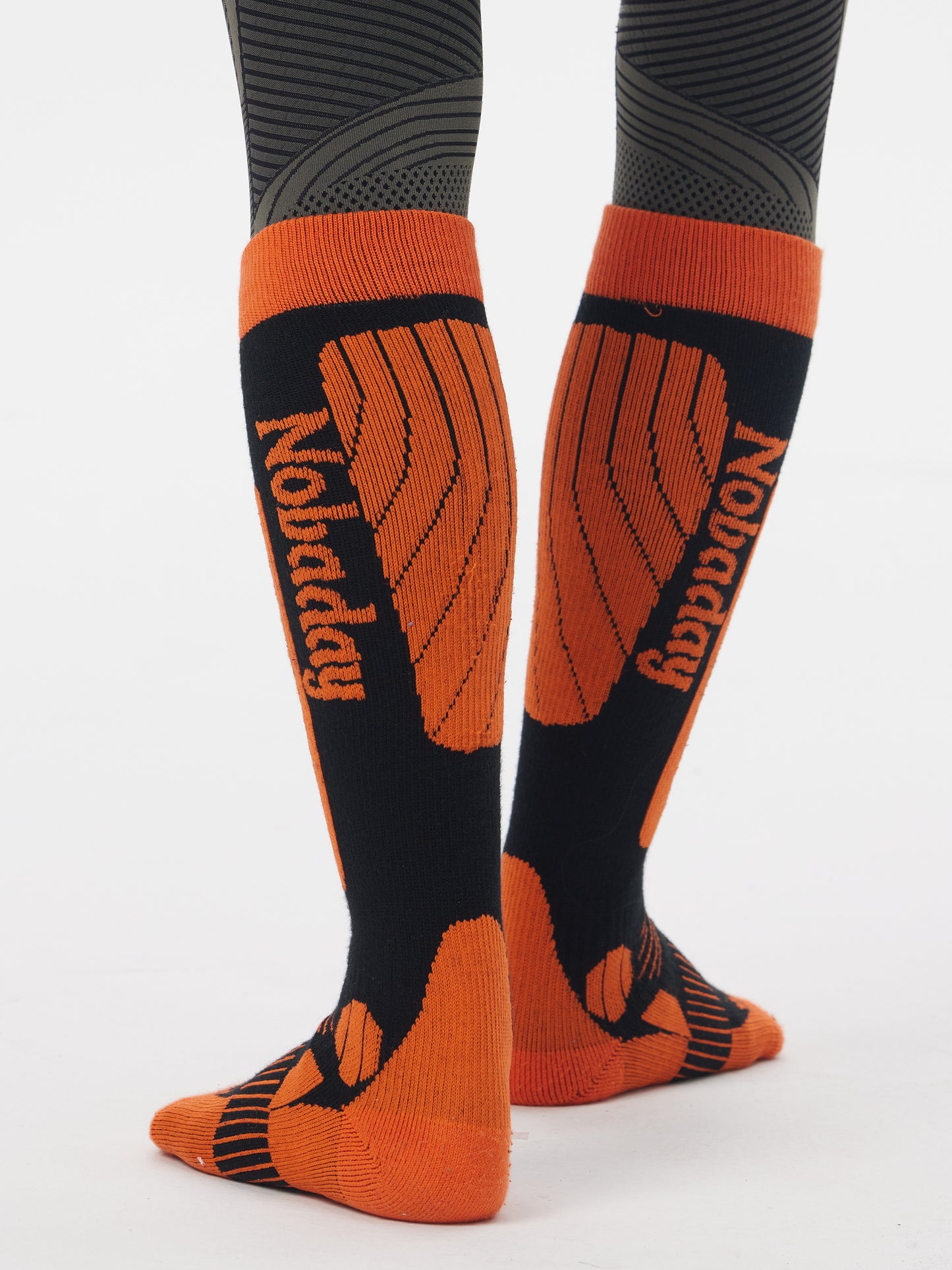 Odor-Resistant Performance Ski Socks Orange
