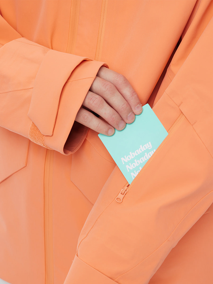 Men's ArcticStorm Freeride Orange Zip-up 3L Snow Jacket