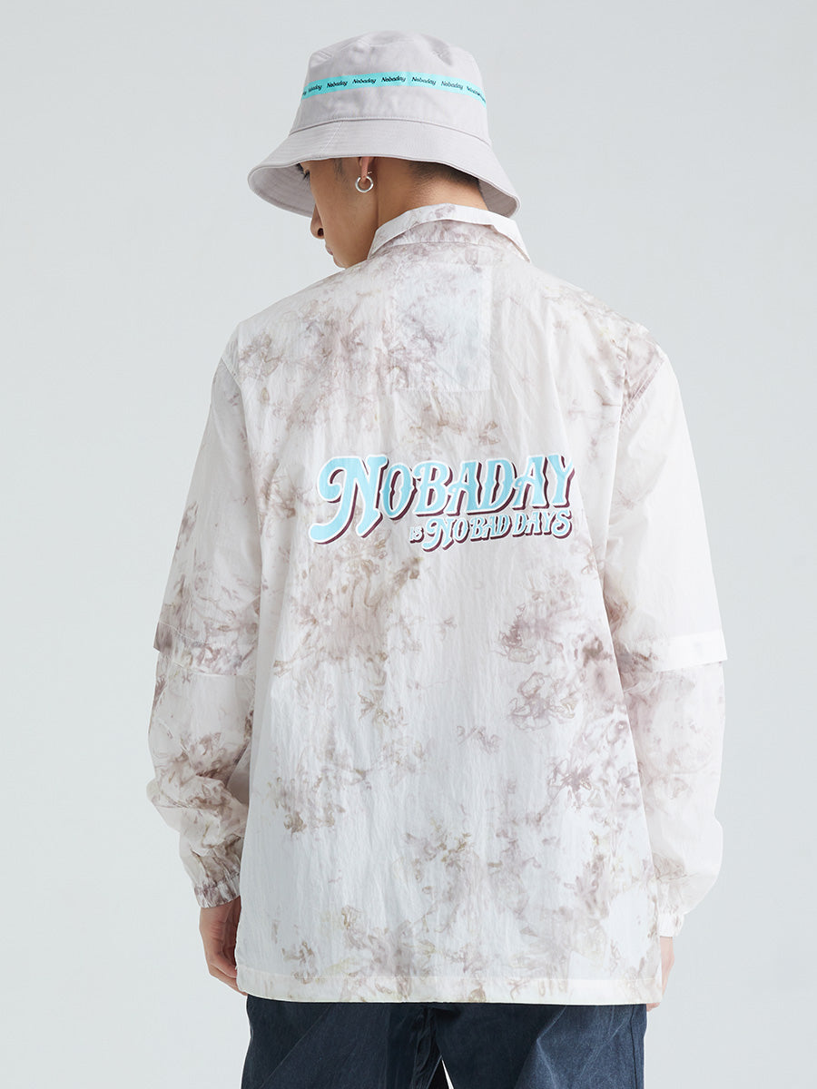 Nobaday DETACHABLE TIE DYED LONG SLEEVE SHIRT