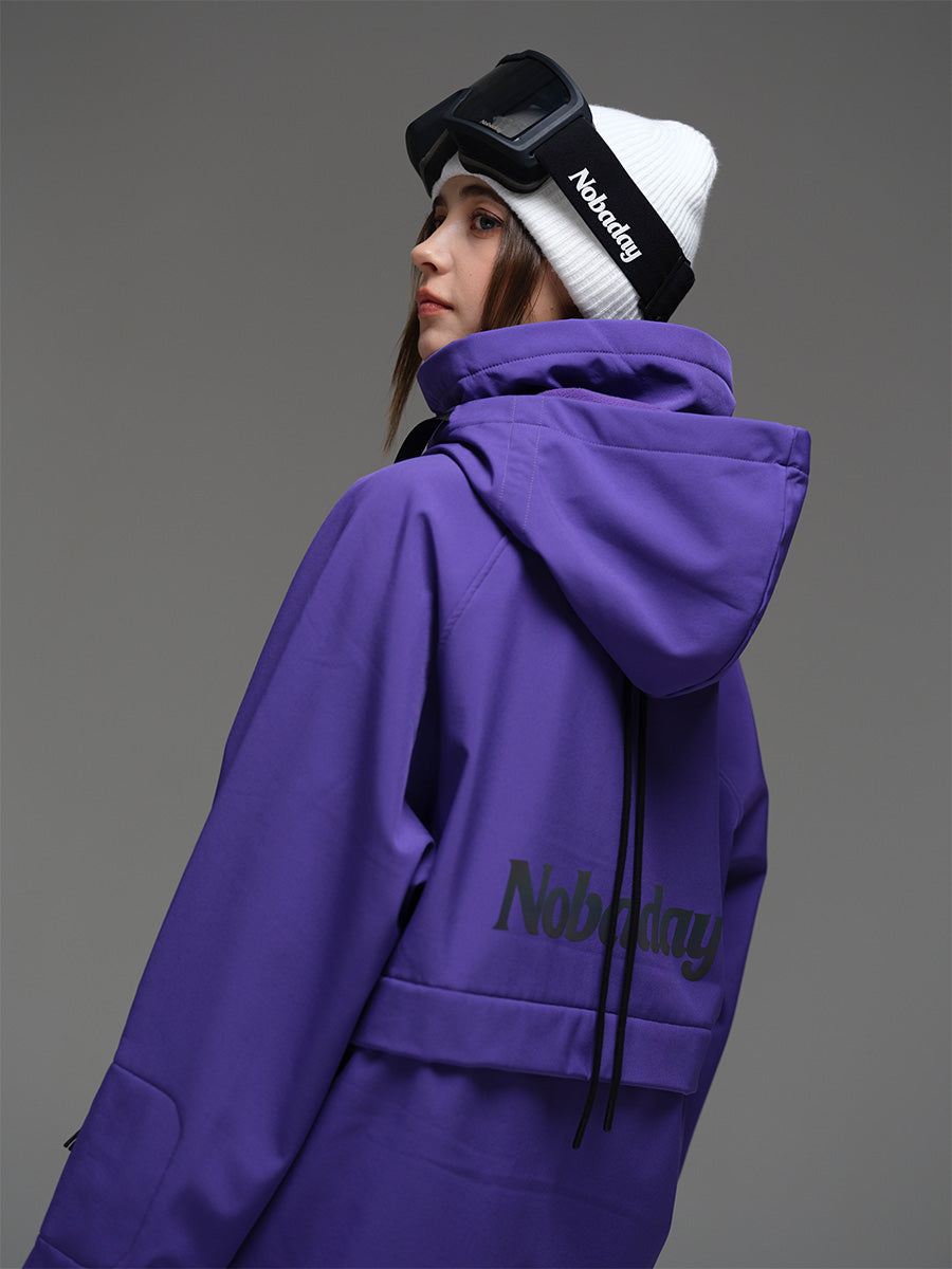 Women's Pure Free Softshell Fleece Hoodie Purple