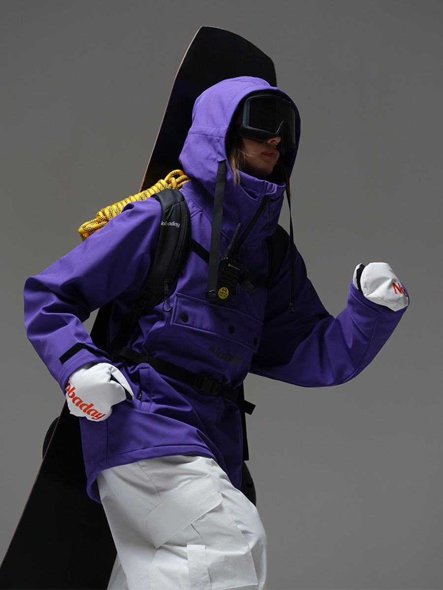 Women's Pure Free Softshell Fleece Hoodie Purple