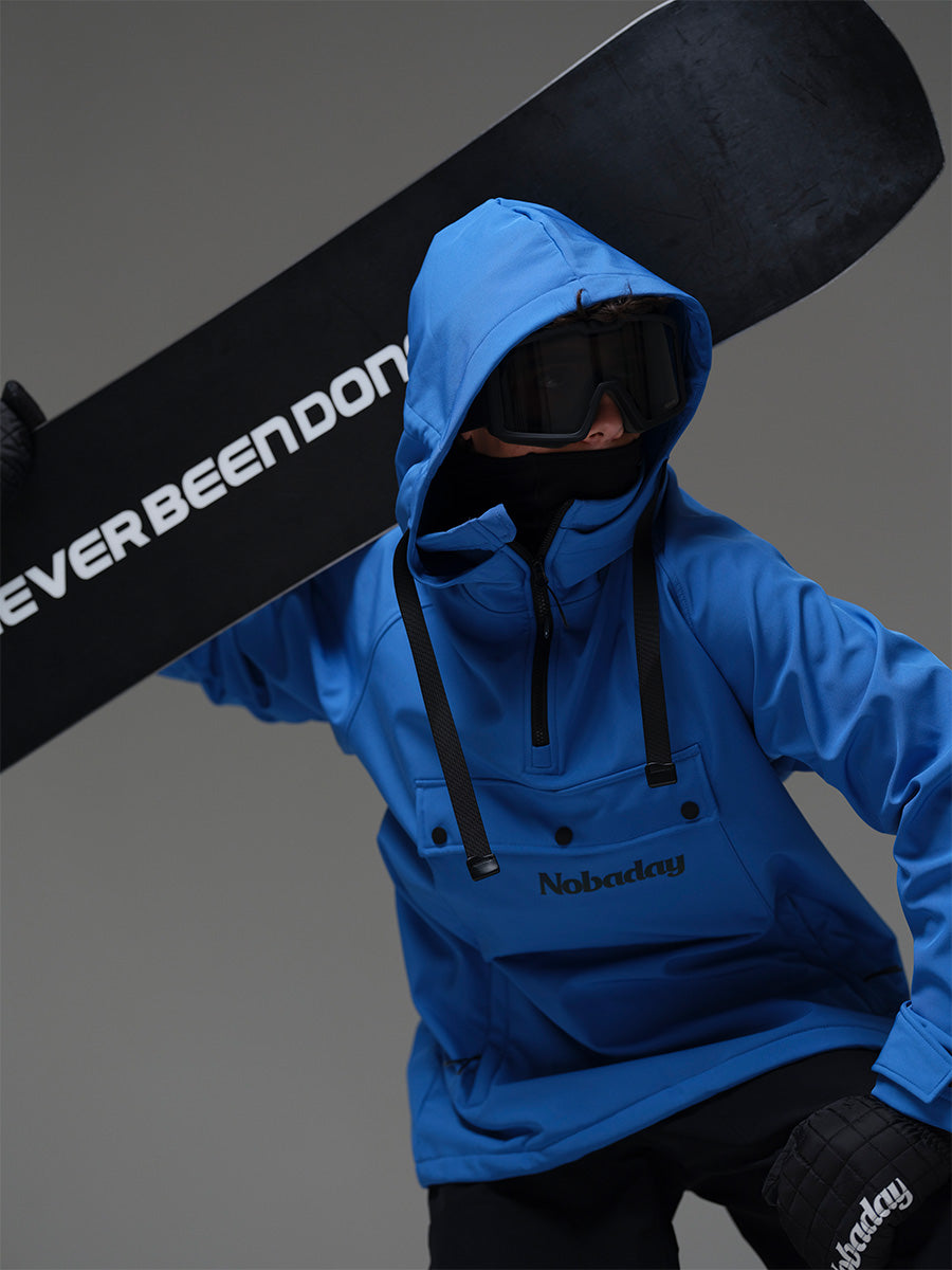 Men’s Waterproof Softshell Fleece Hoodie Blue