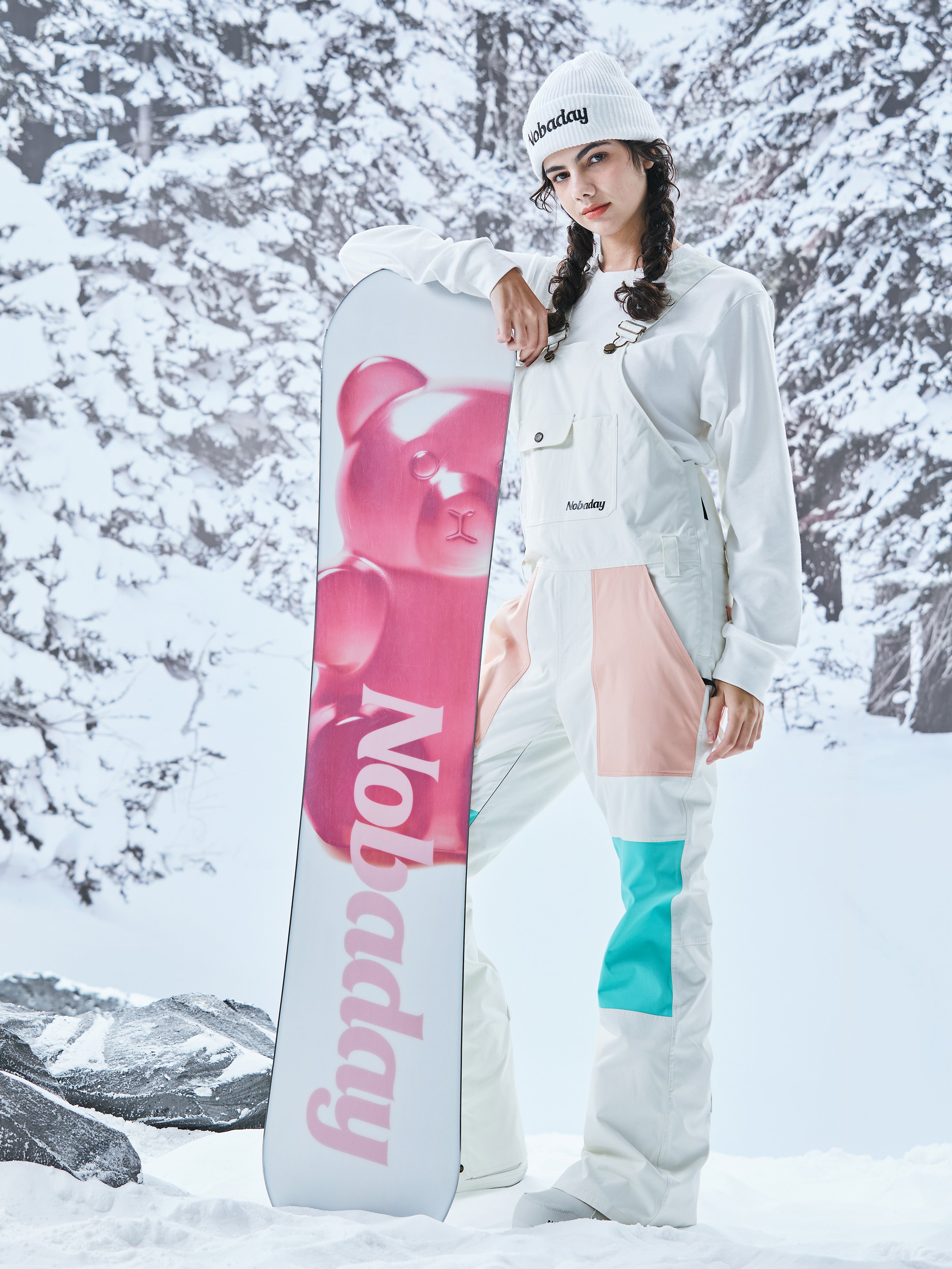 Women's Juicy Candy Snow Bib Pants White