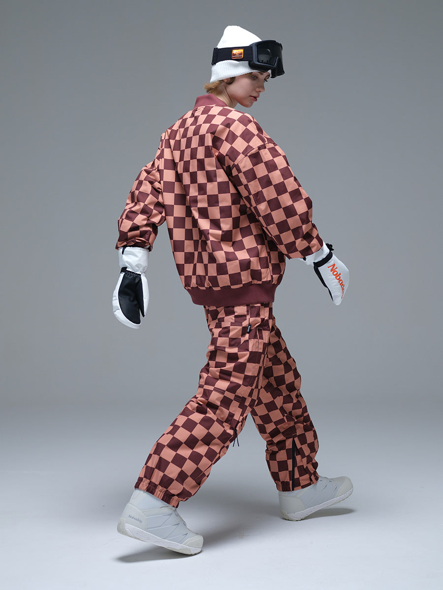 Women's Baseball Insulated Snow Jacket Plaid