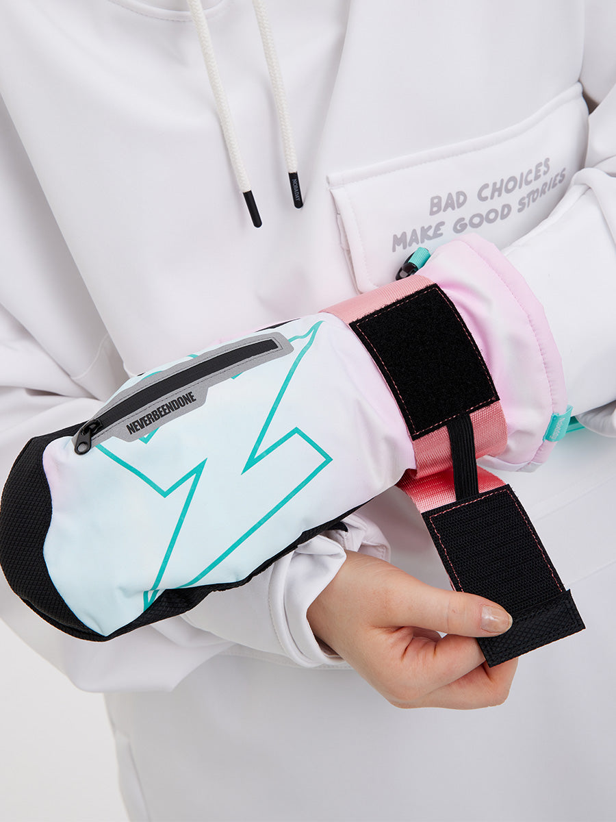 Pure Free Wrist Guard Ski & Snowboard Mittens Pink