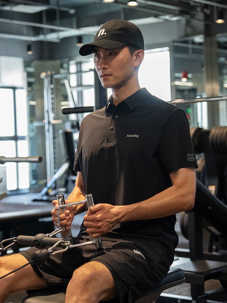 BLACK HILL QUICK - DRY MEN POLO SHIRT - NOBADAY