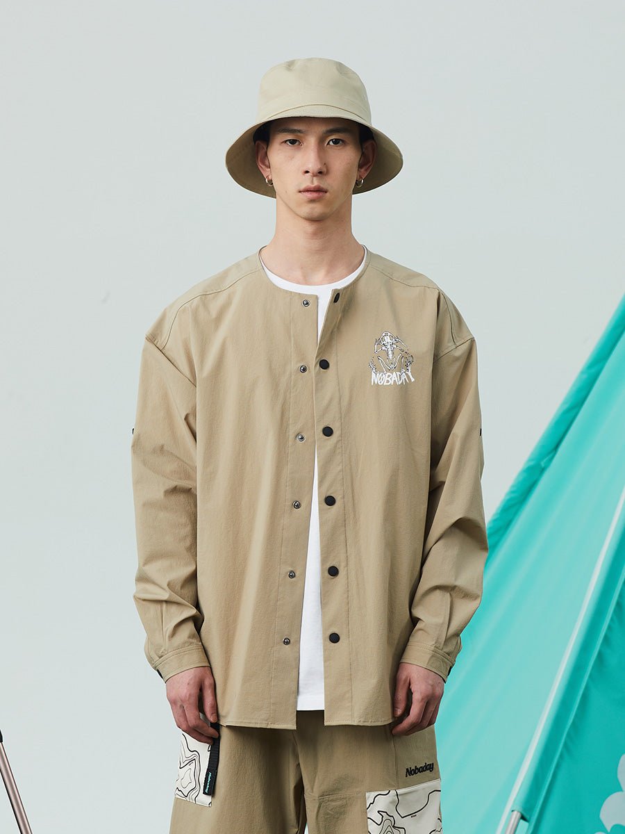 Nobaday Button Down Long Sleeve Skelton Shirt - NOBADAY