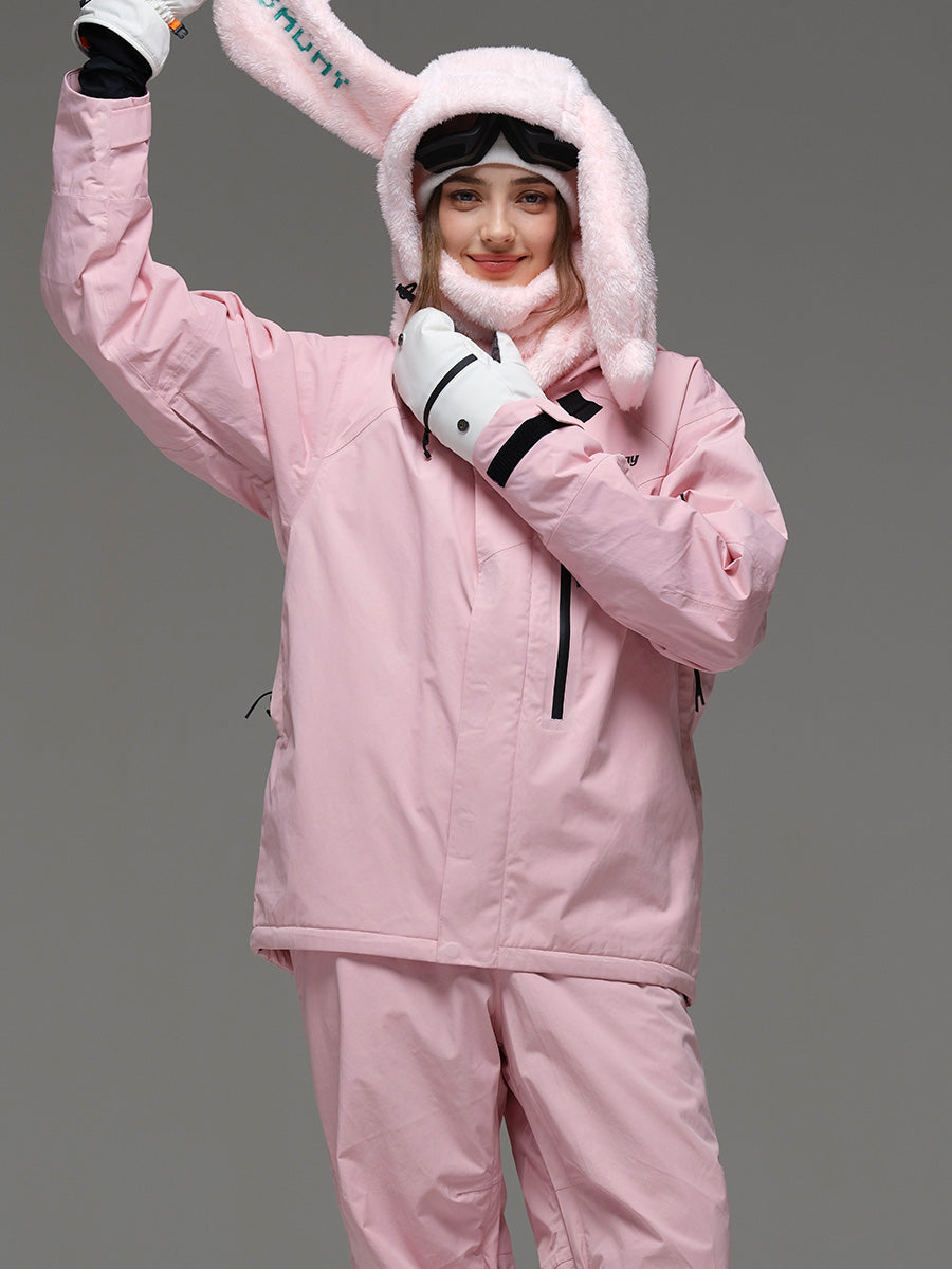 Women's Baggy Insulated Snow Jacket Pink
