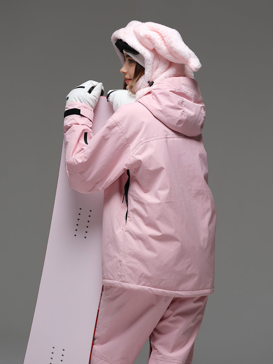 Women's Baggy Insulated Snow Jacket Pink