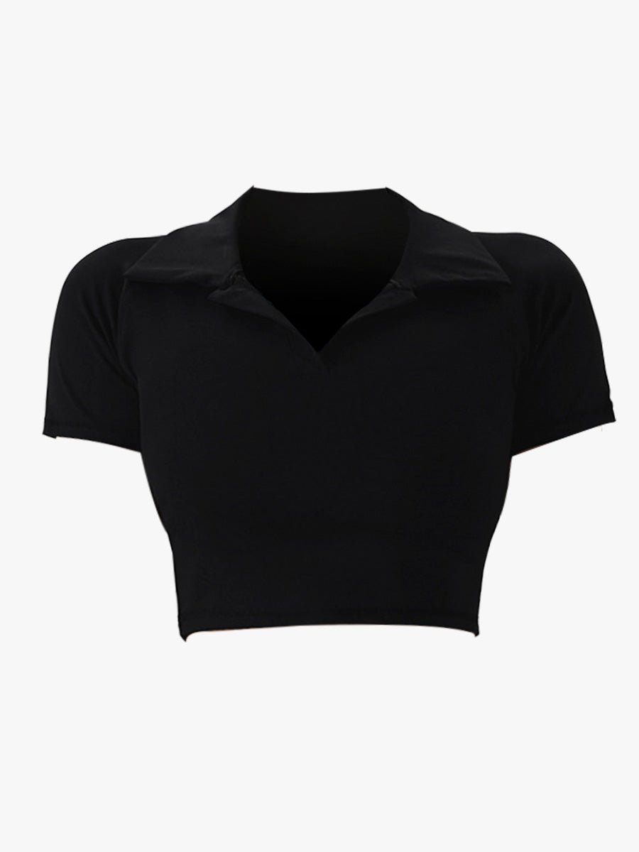 SALE🔥Nobaday Women Skinny Cropped Polo Shirt - NOBADAY