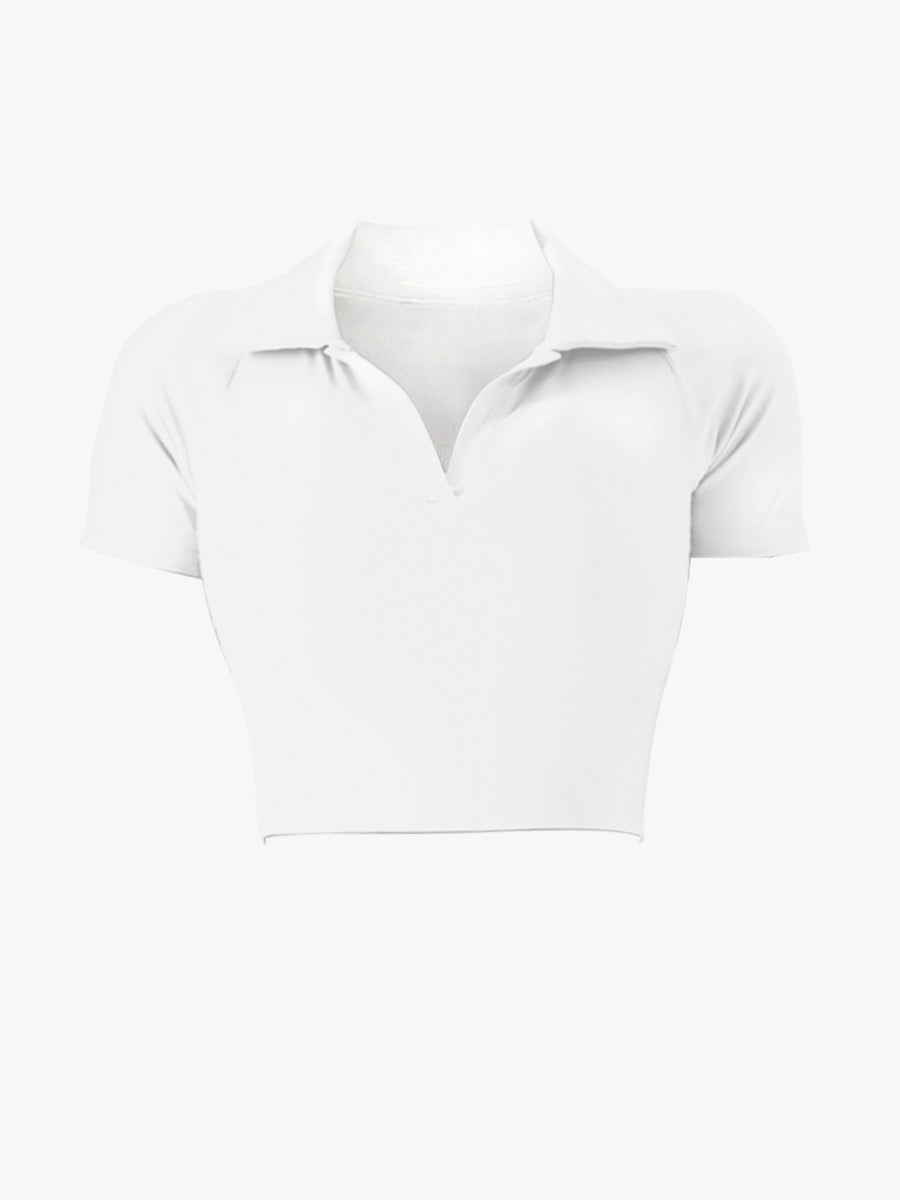 SALE🔥Nobaday Women Skinny Cropped Polo Shirt - NOBADAY