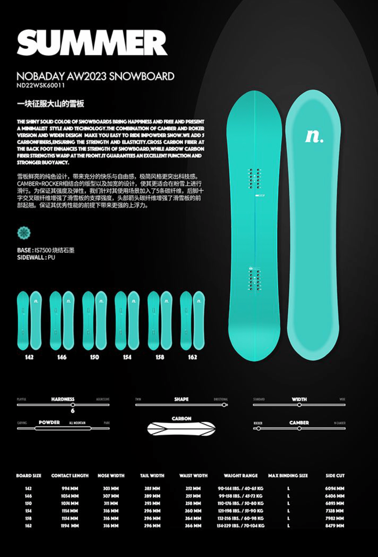 ArcticStorm Powder Snowboard - Limited Edition - NOBADAY