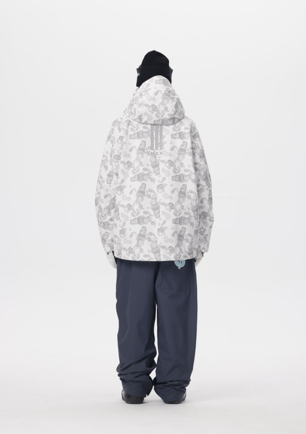 DAWN Print 3L Zip-up Snow Jacket - NOBADAY