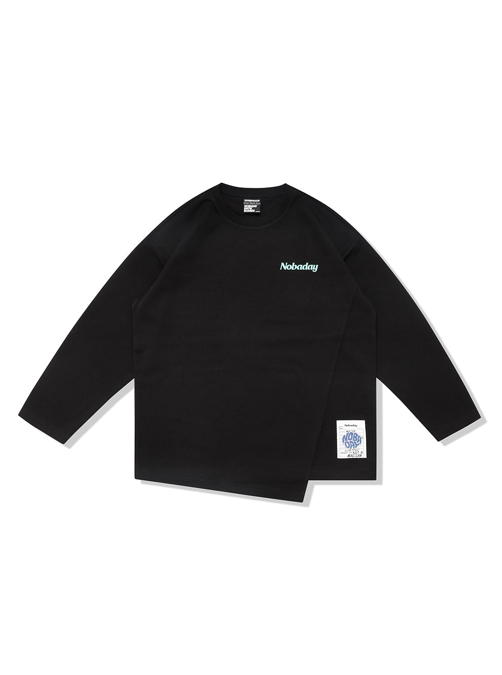 Nobaday Diagonal Closure Round Neck Sweater - NOBADAY