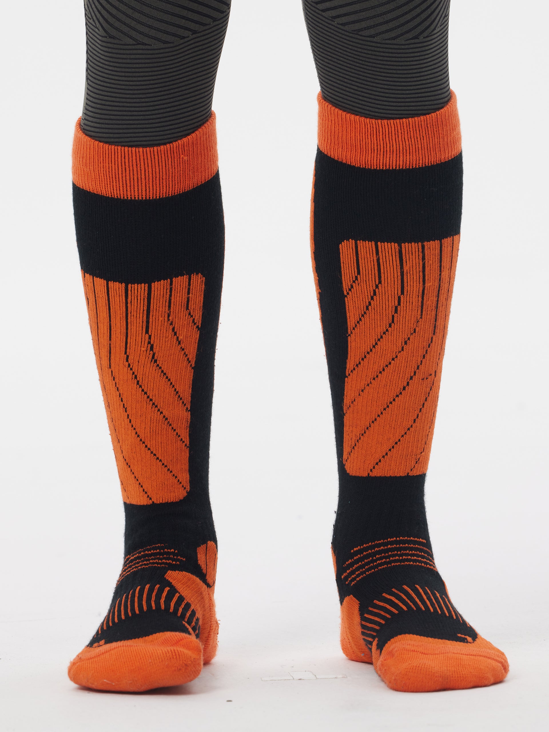 Odor-Resistant Performance Ski Socks Orange