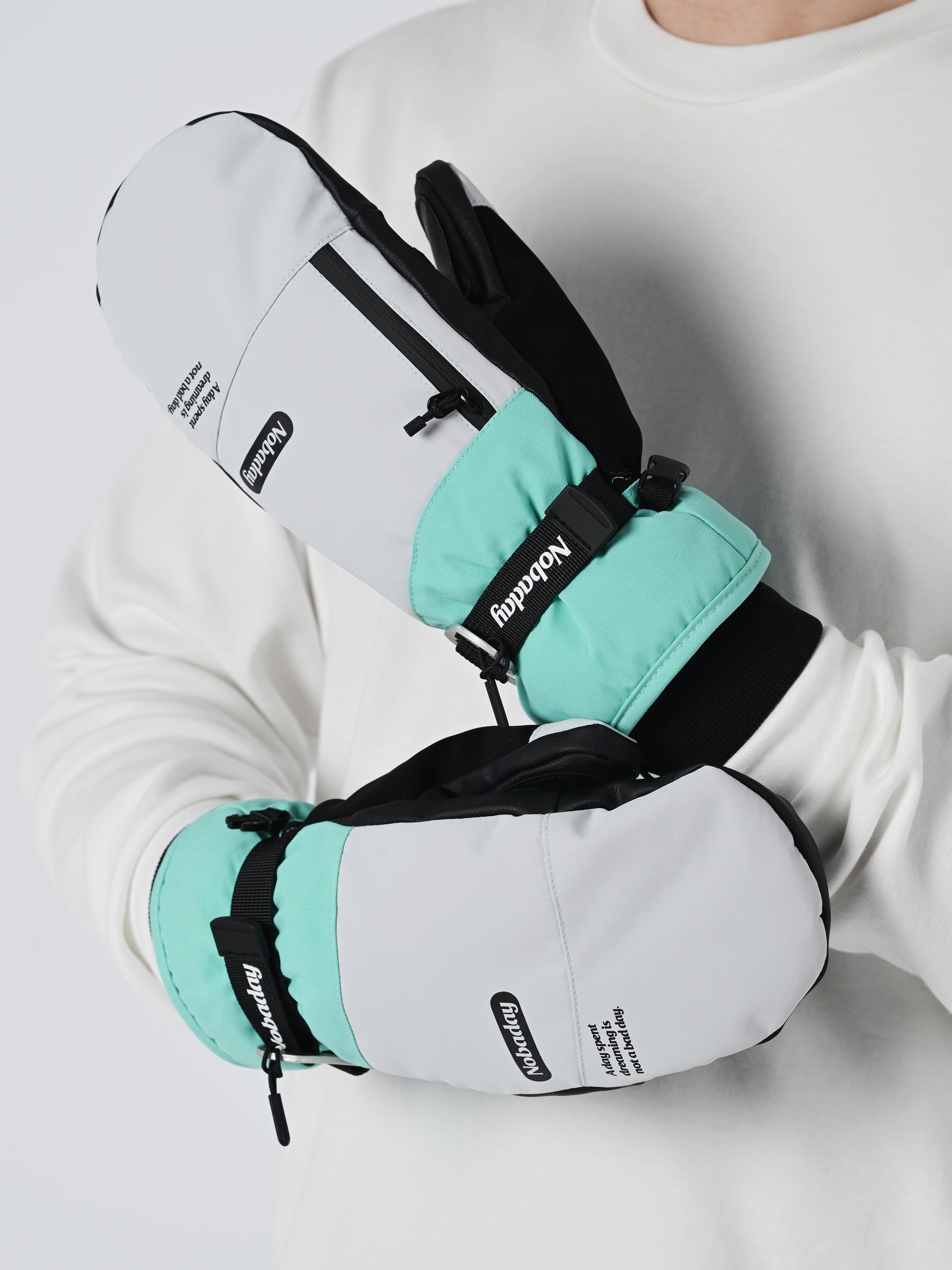Nobaday COR Insulated Ski & Snowboard Mittens White