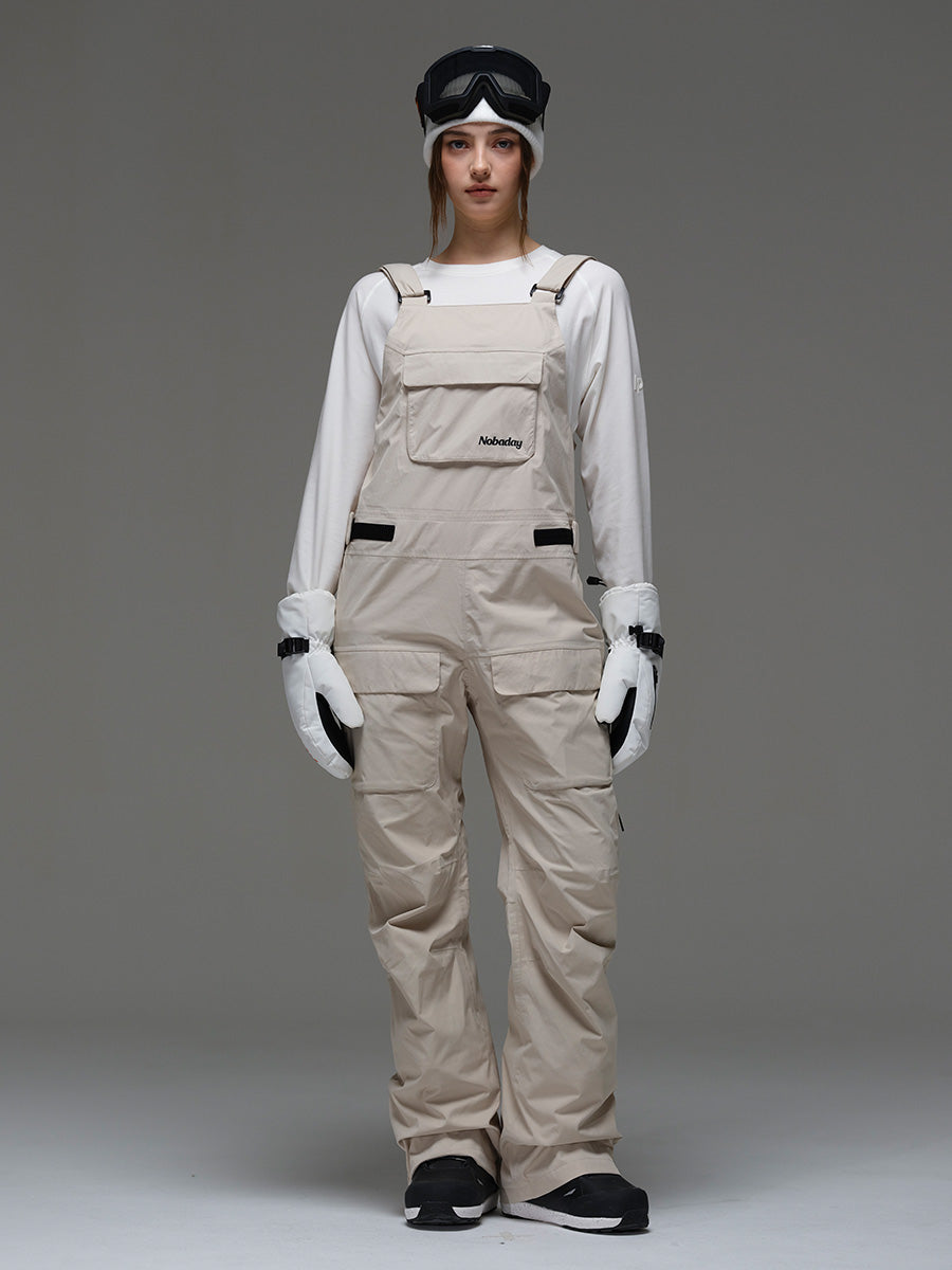 Women’s Pure Free Snow Bib Pants Beige