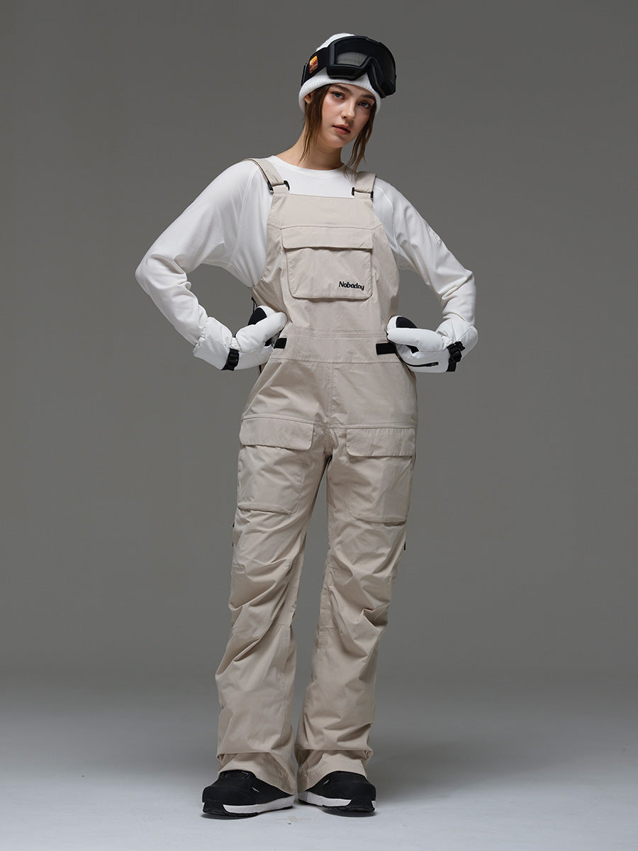 Women’s Pure Free Snow Bib Pants Beige