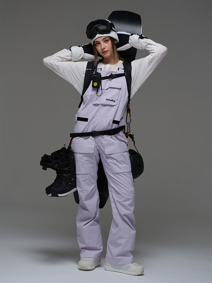 Women's Pure Free Snow Bib Pants Light Yellow