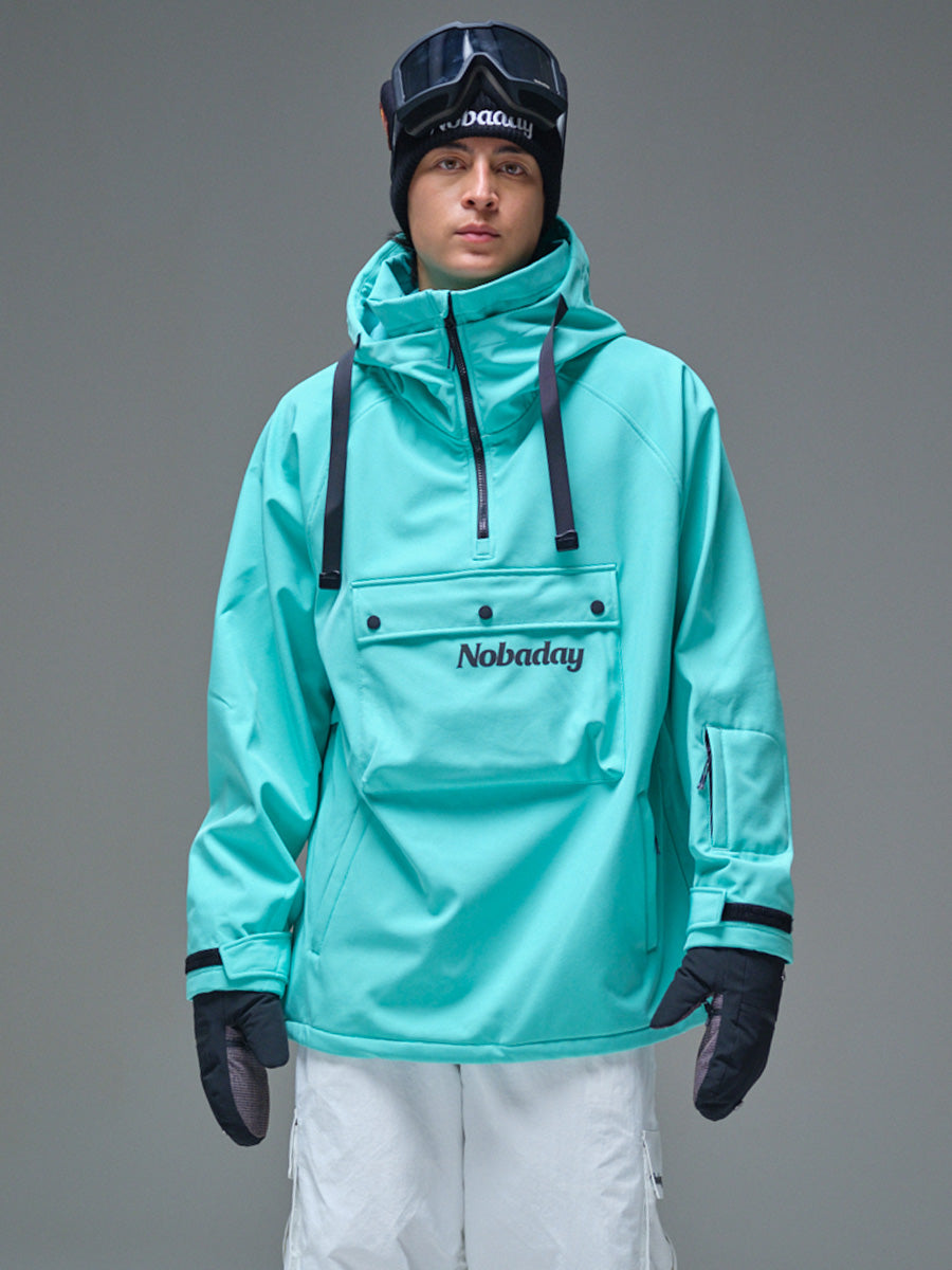 Men’s Waterproof Softshell Fleece Hoodie Blue