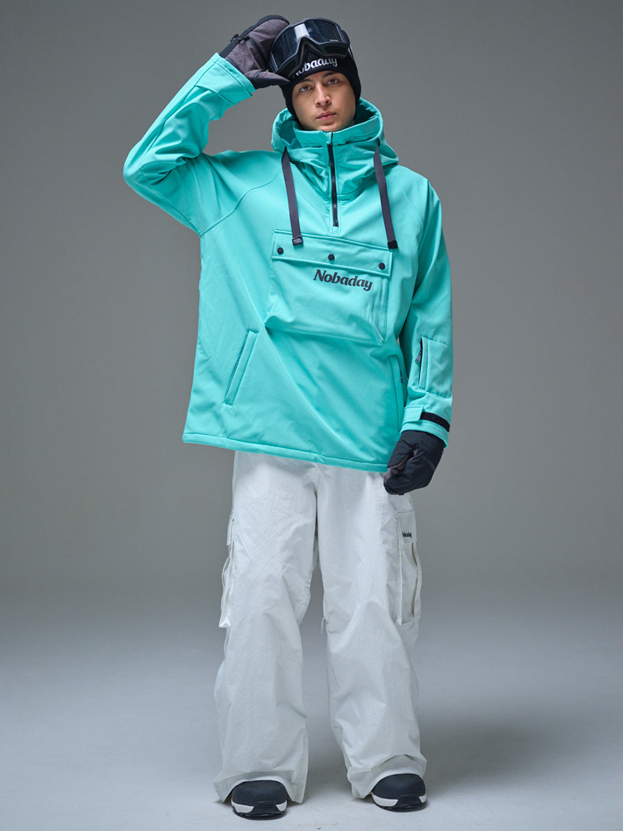 Men’s Waterproof Softshell Fleece Hoodie Blue
