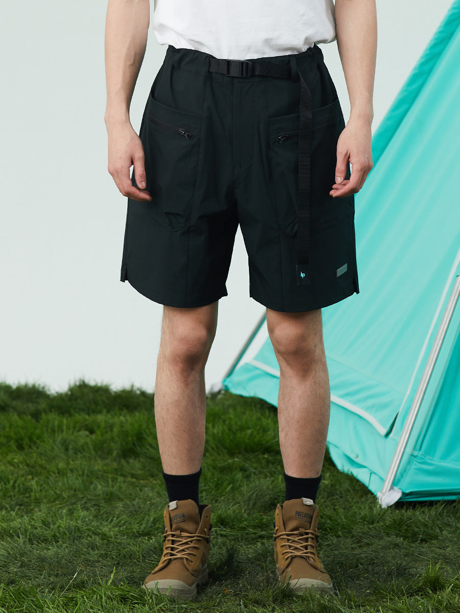 Two-Tone Nylon Cargo Shorts