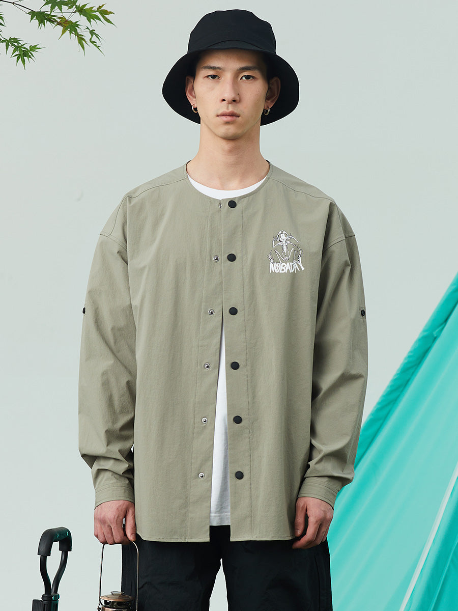Skeleton Button-Down Long Sleeve Shirt