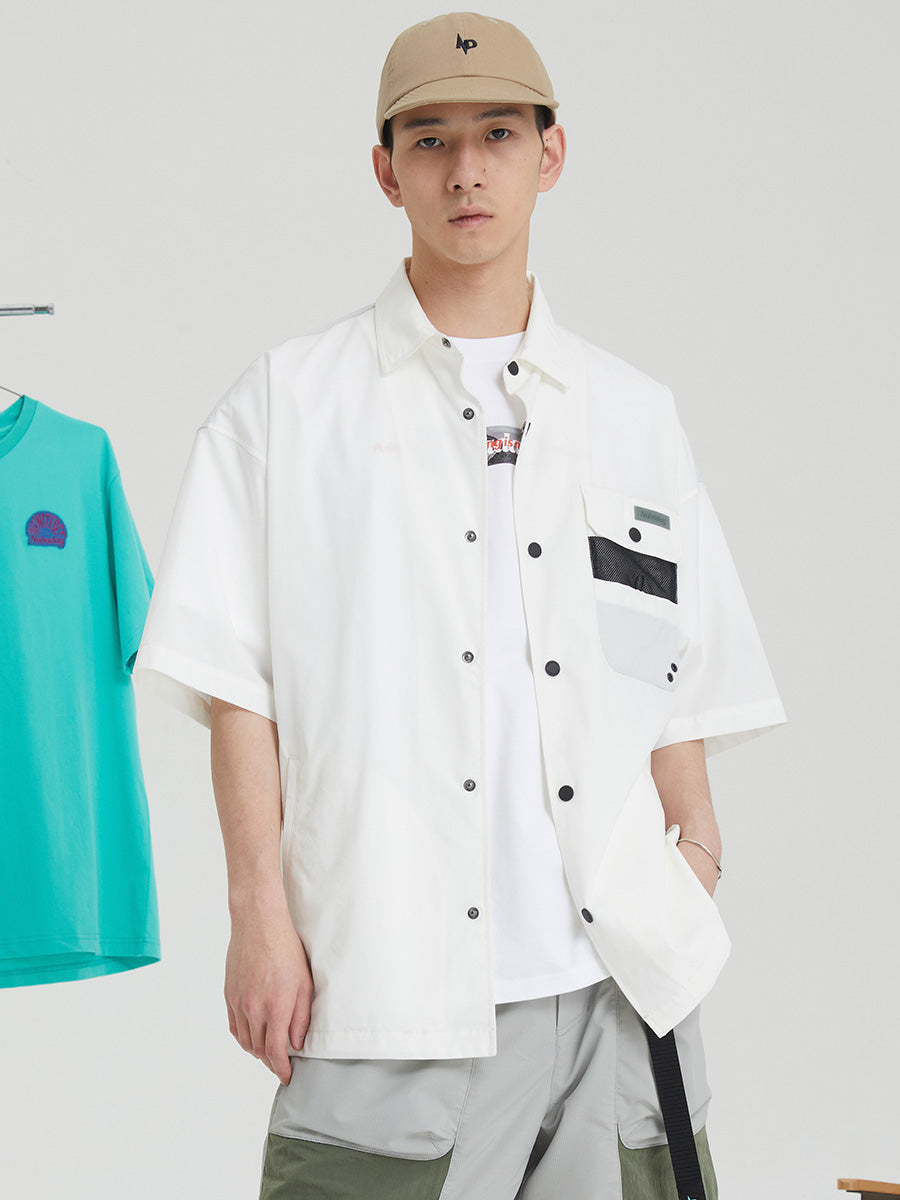 Casual Stretch Button-Up Shirt