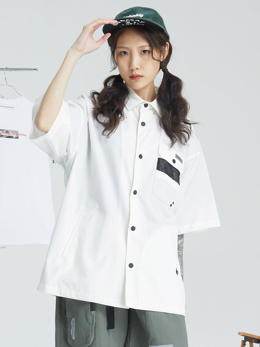 Casual Stretch Button-Up Shirt