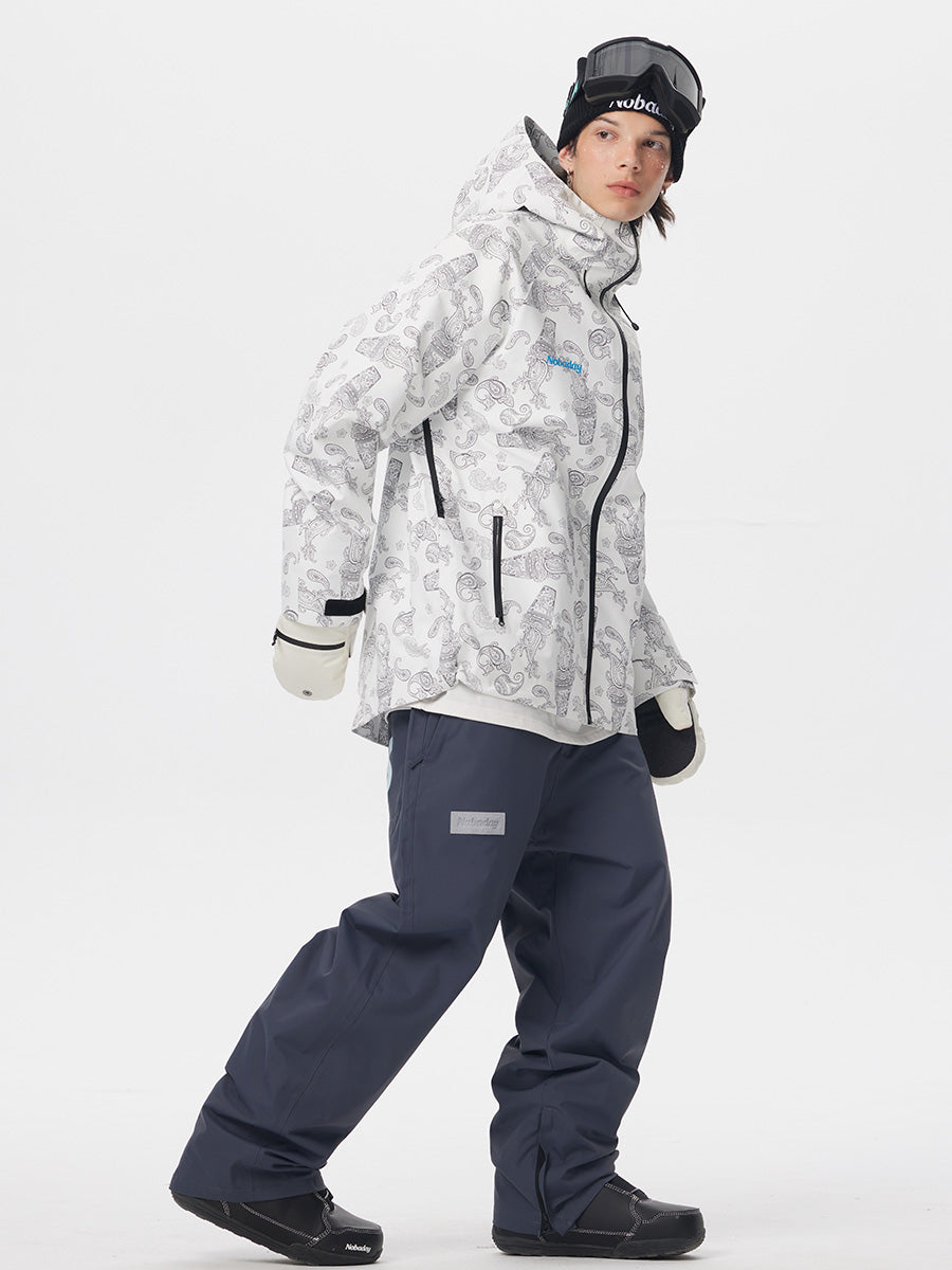 Men’s Dawn Print 3L Snow Jacket White