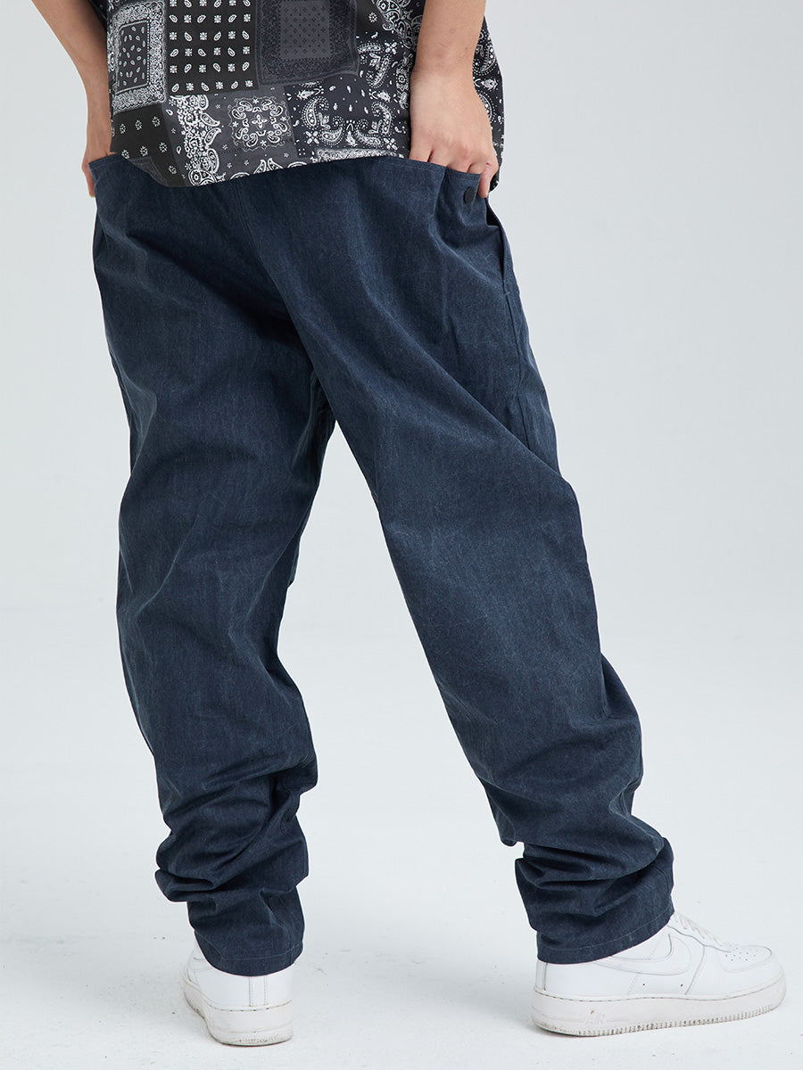 Denim Blue Loose Casual Pants