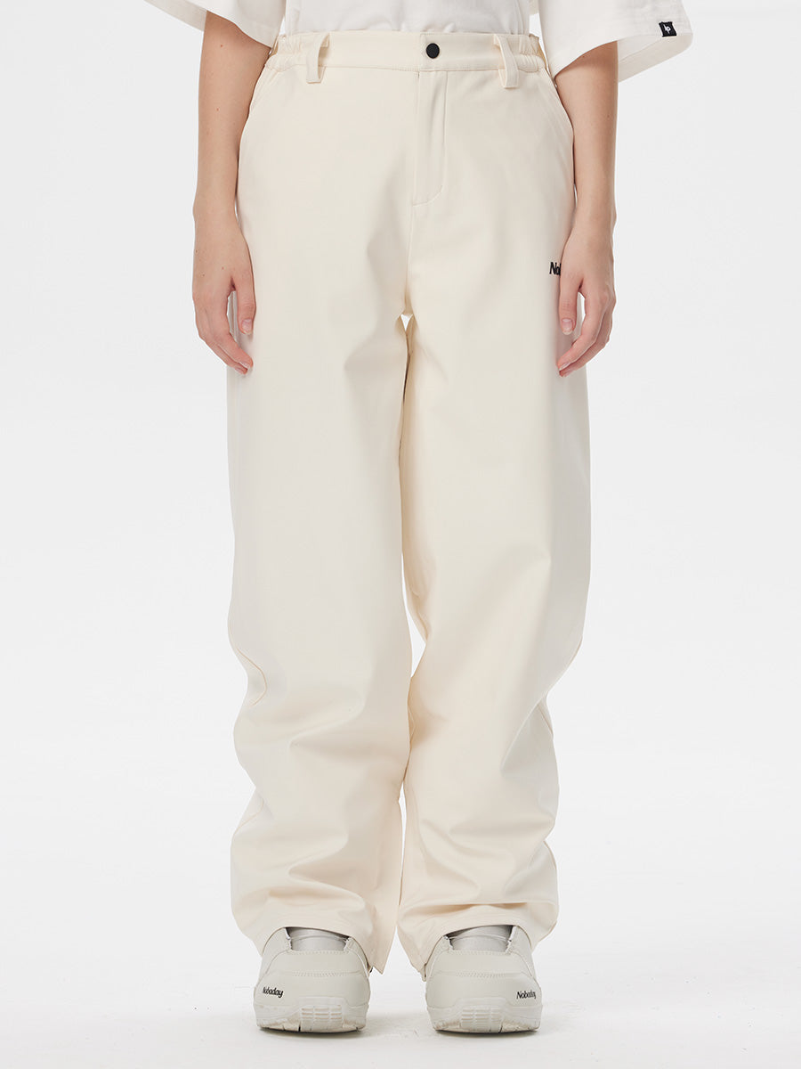 Juicy Wide Leg Snow Pants-Cream